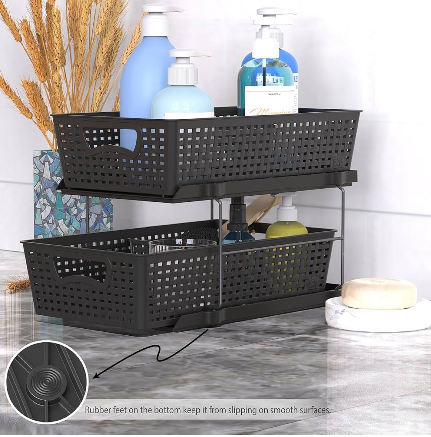 Pull/slide out tray organizers