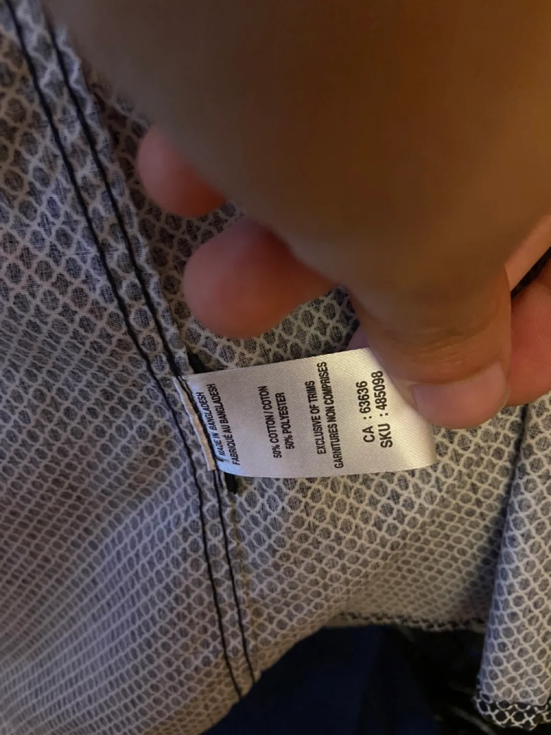 Hunters Dress Shirt - Size M male black and white image indicator(5)