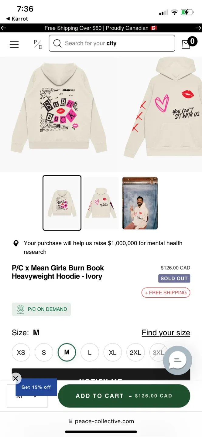 Limited edition: Mean Girls Burn Book Hoodie thumbnail