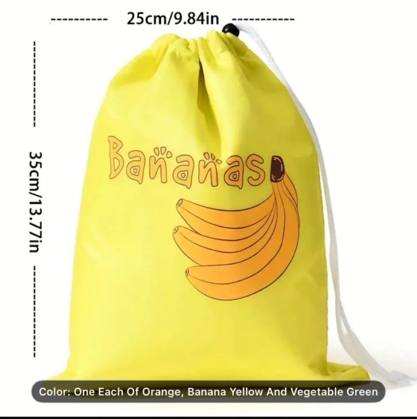 3pcs/set Fruit & Veggie Drawstring Bags image indicator(6)