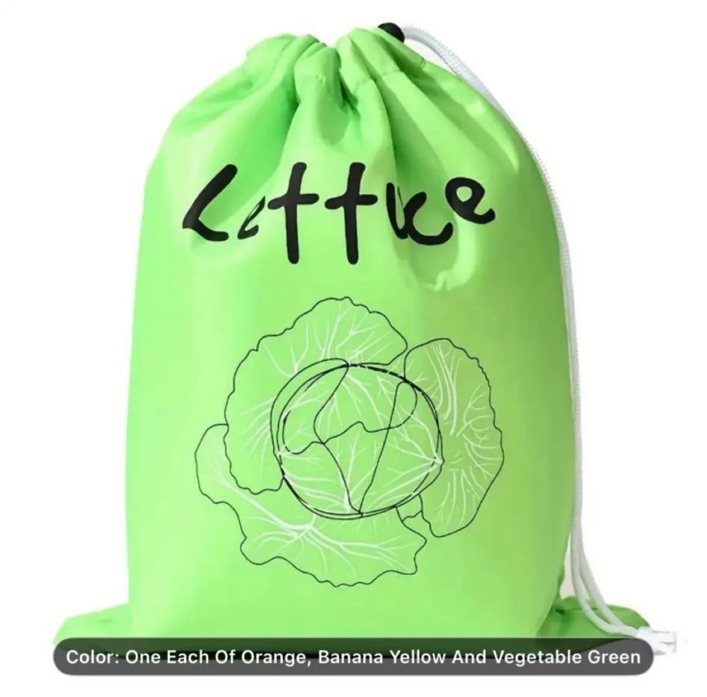 3pcs/set Fruit & Veggie Drawstring Bags image indicator(4)