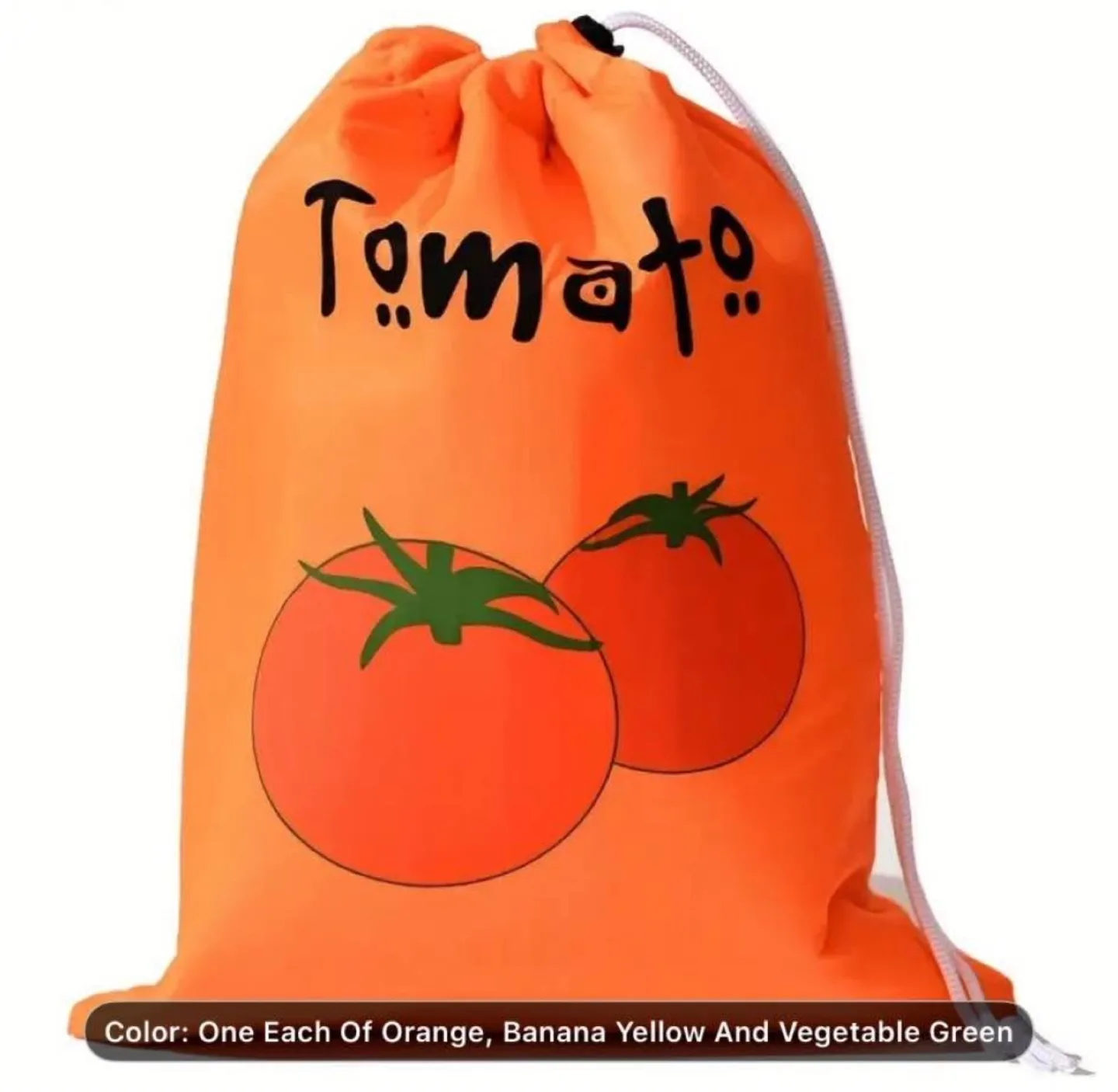 3pcs/set Fruit & Veggie Drawstring Bags image indicator(5)