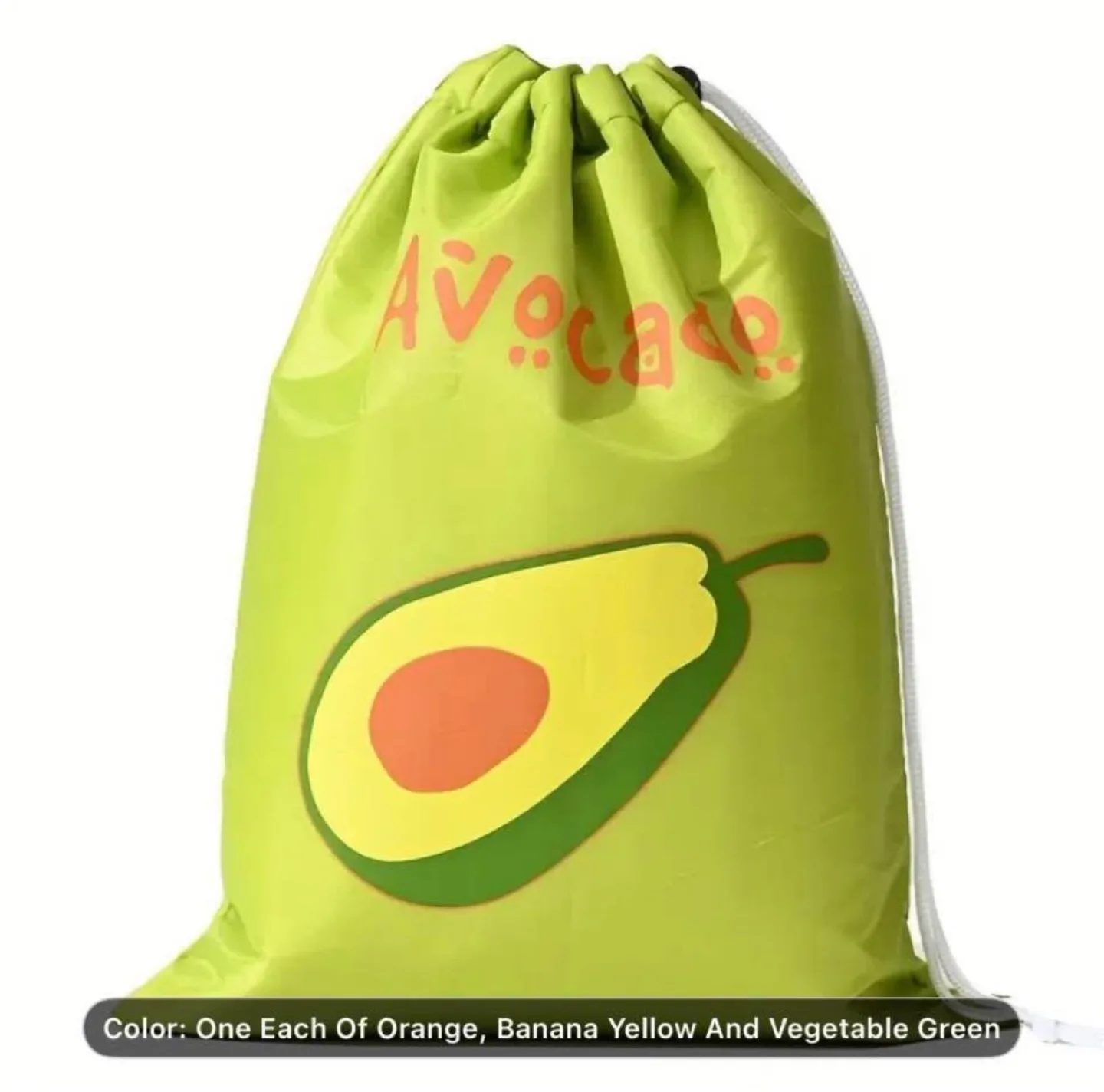 3pcs/set Fruit & Veggie Drawstring Bags image indicator(9)