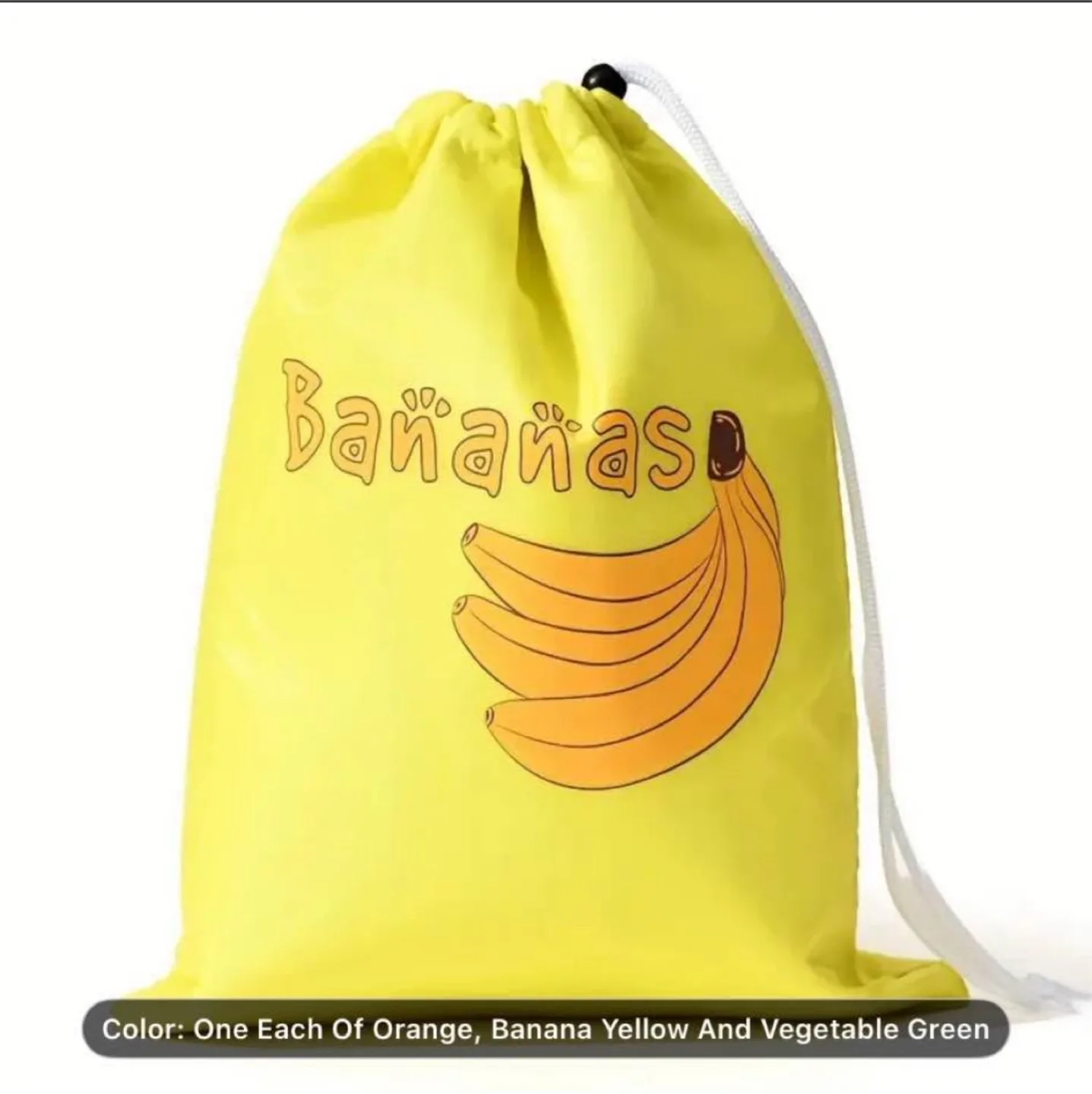 3pcs/set Fruit & Veggie Drawstring Bags image indicator(7)