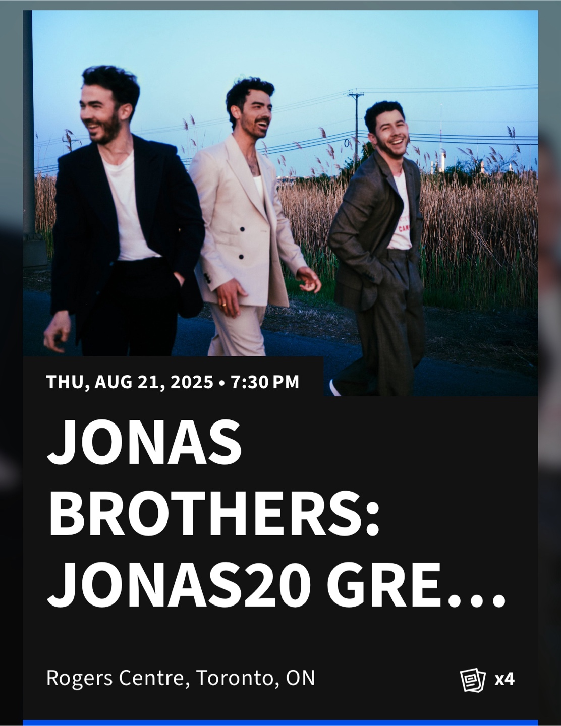 Jonas Brothers Concert Ticket - Toronto