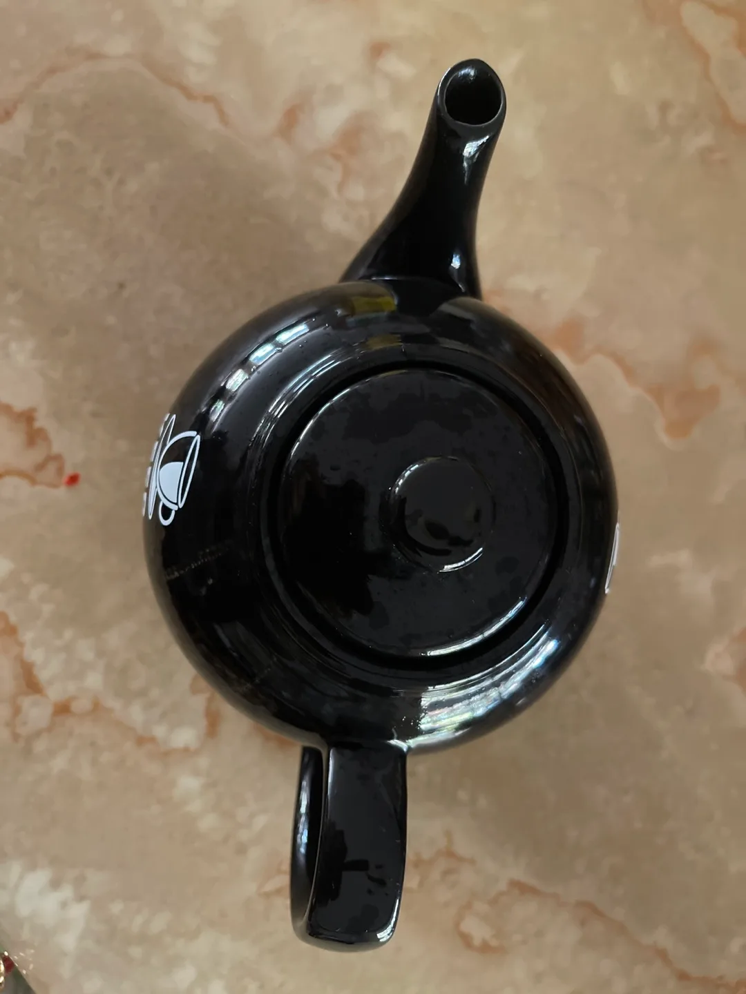 Black Ceramic Teapot - Keep Calm Design image indicator(2)