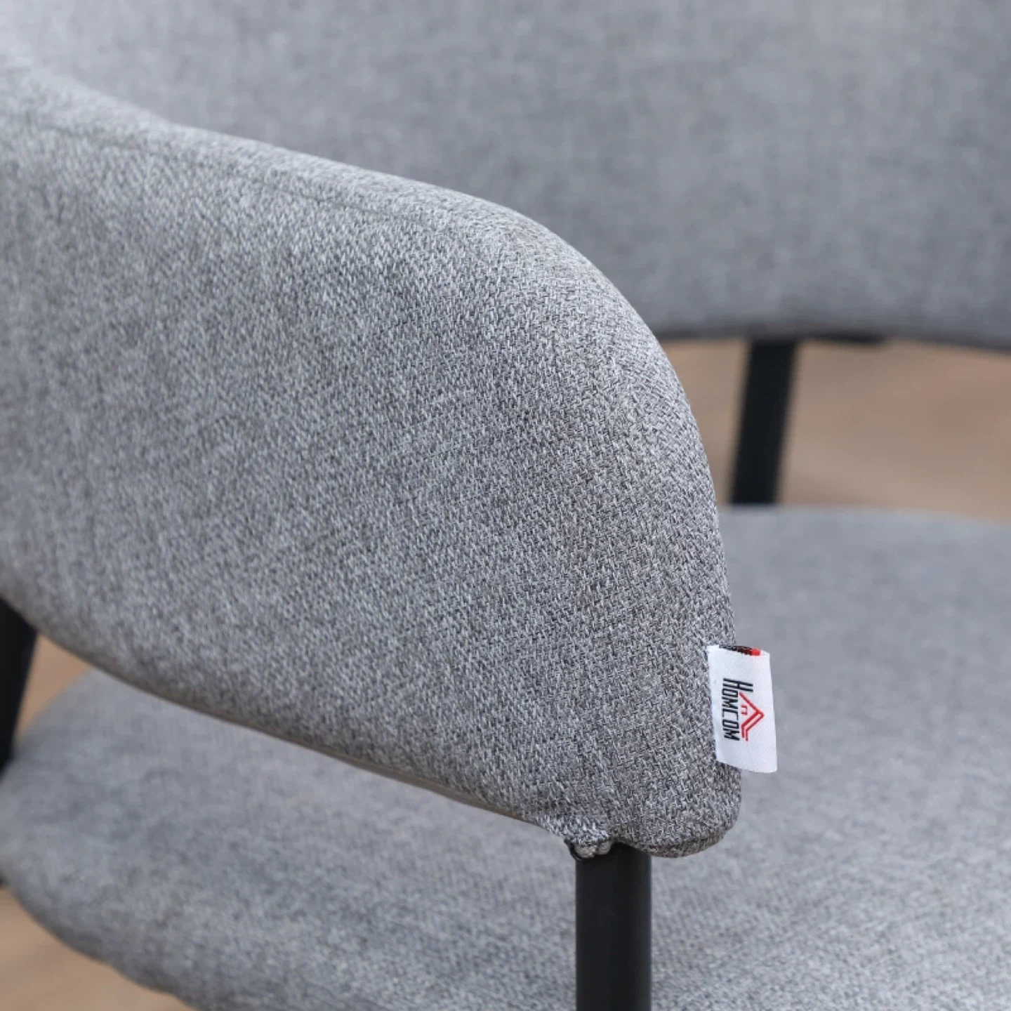 Homecom Grey Fabric Dining Chairs - Set of 2 - photo 2