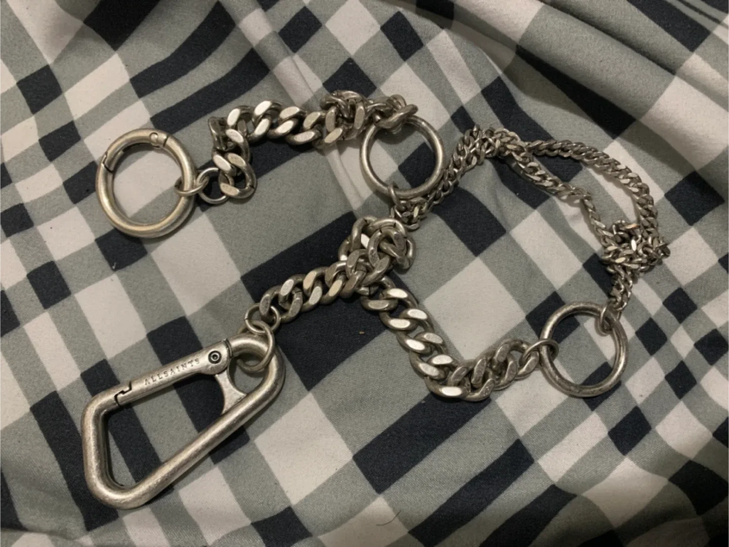 AllSaints Trueno Brass Circle Carabiner Belt Chain image indicator(2)