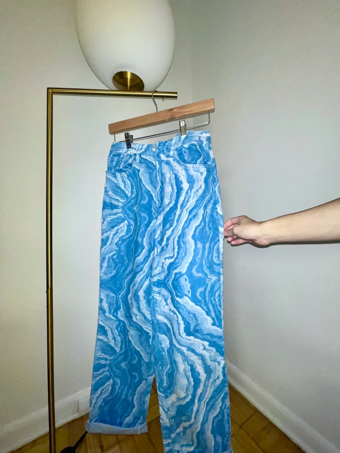 Pieces Jeans - Size S - Blue/White Marble thumbnail