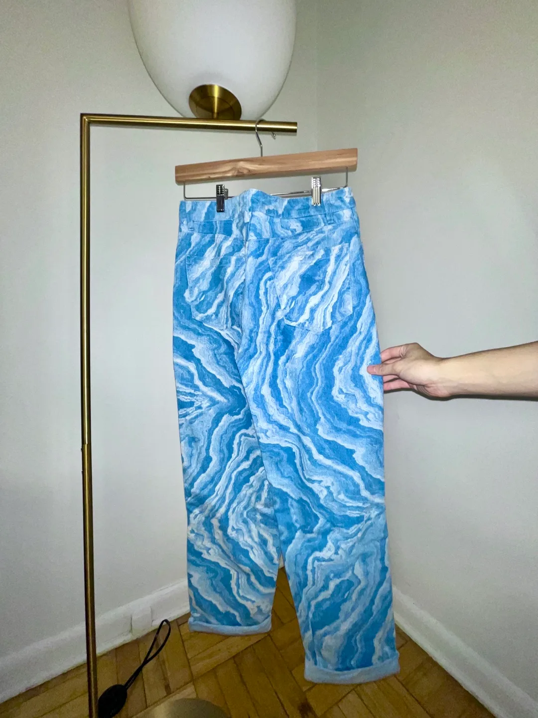 Pieces Jeans - Size S - Blue/White Marble image indicator(4)