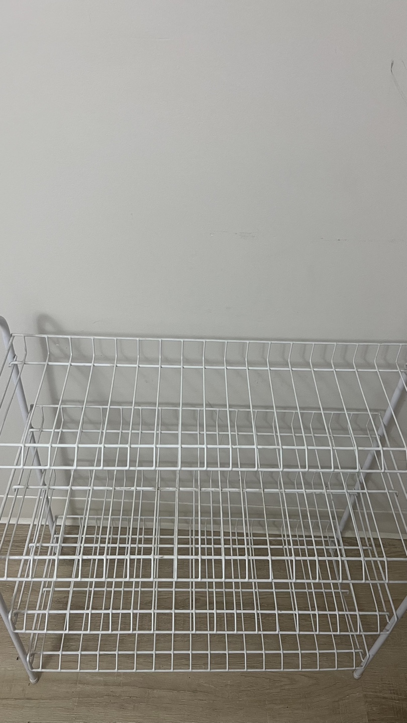 White Metal 4-Tier Shoe Rack - photo 2