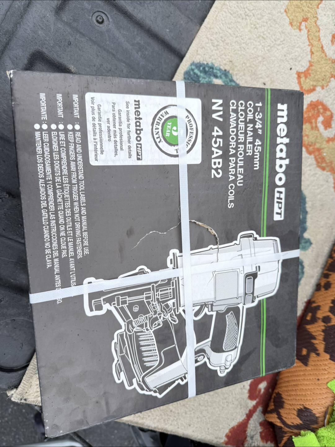 Metabo HPT NV45AB2 Coil Nailer - New in Box!
