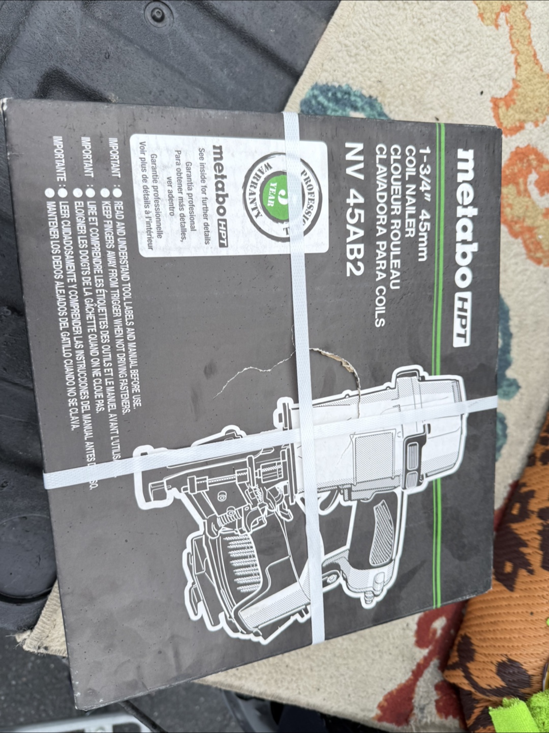 Metabo HPT NV45AB2 Coil Nailer - New in Box! - photo 2