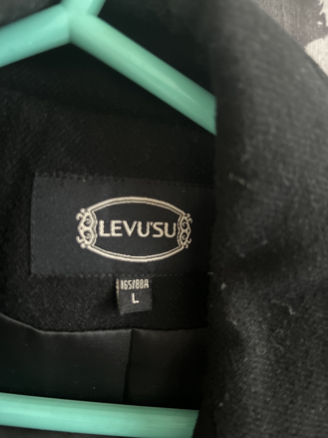 Levu'su Black Wool Blend Jacket - Size L - photo 2
