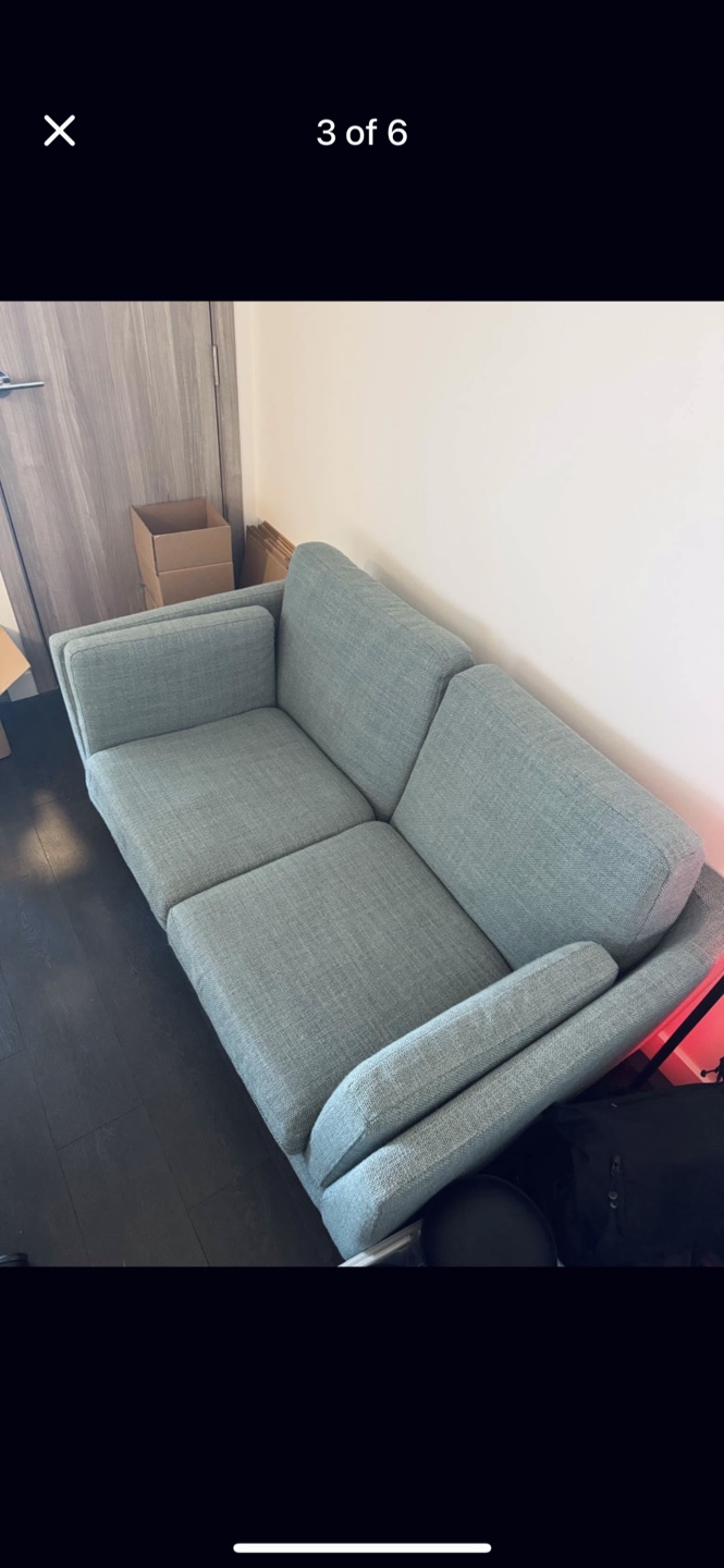 Article Ceni 61" Loveseat Couch- Green - photo 3