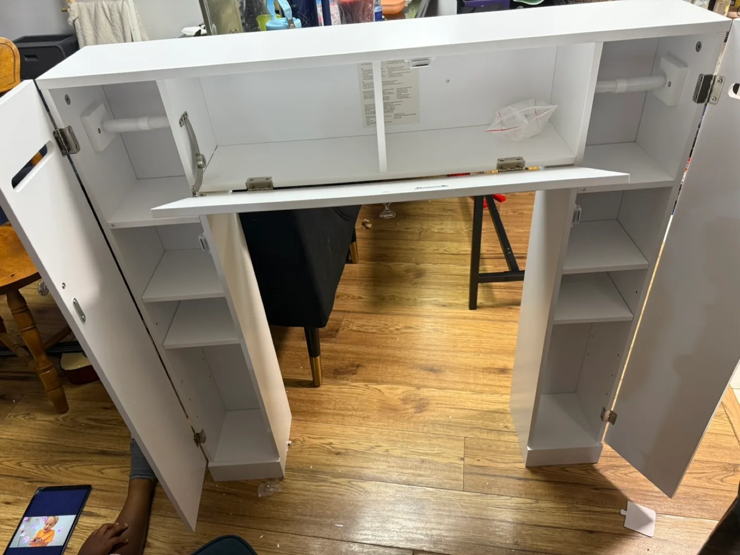 Kleanfin White over the toilet organizer image indicator(3)