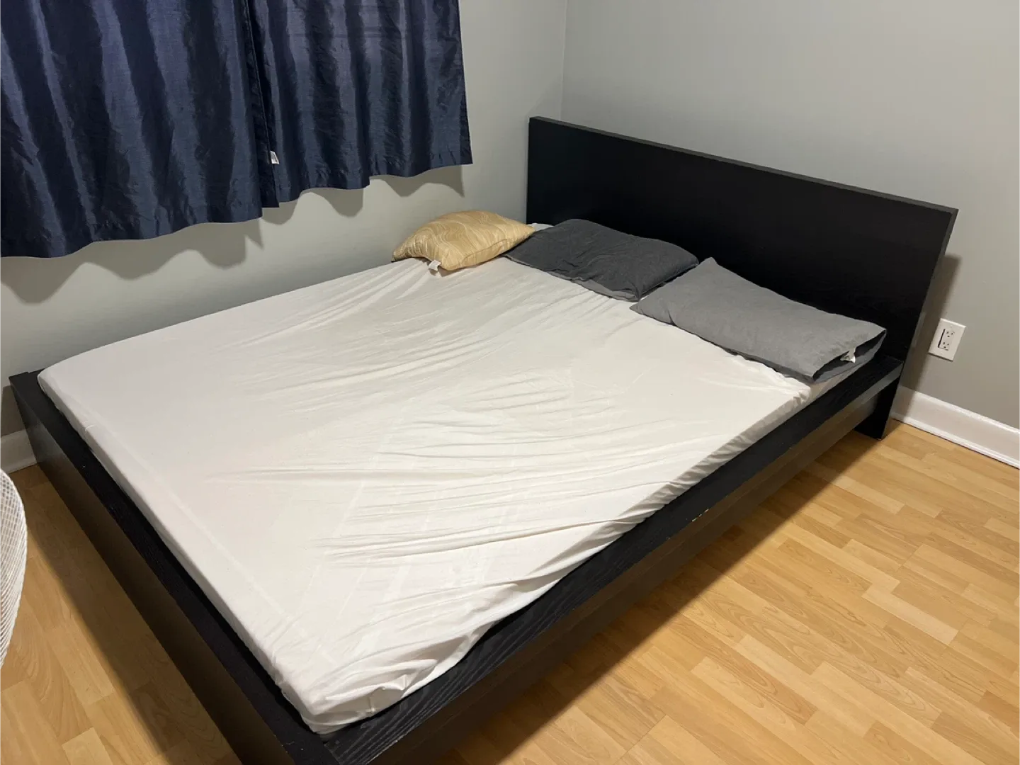 IKEA Malm Black Bed Frame - Queen Size + New mattress image indicator(5)