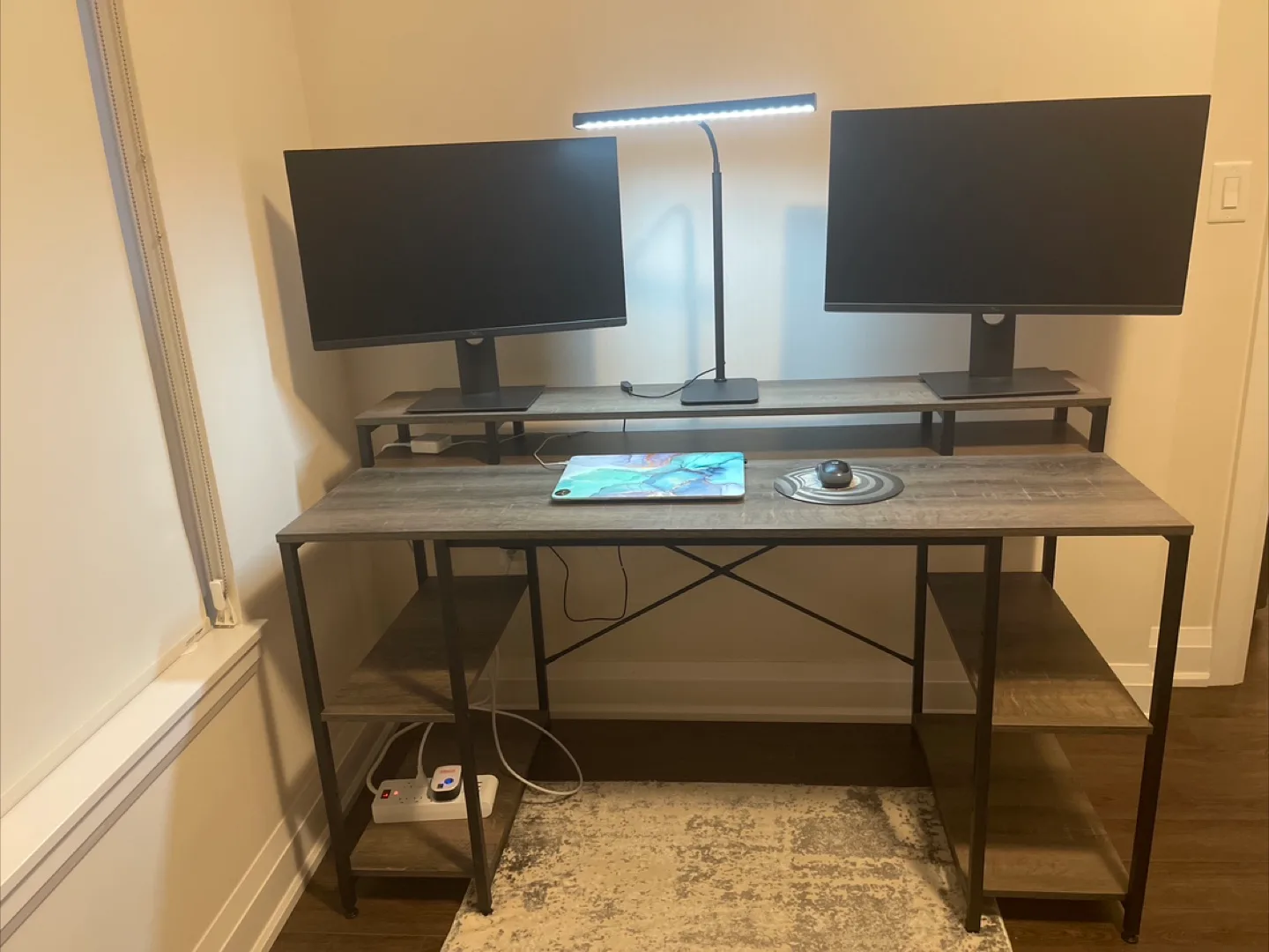 Desk with Shelves and Monitor Stand thumbnail