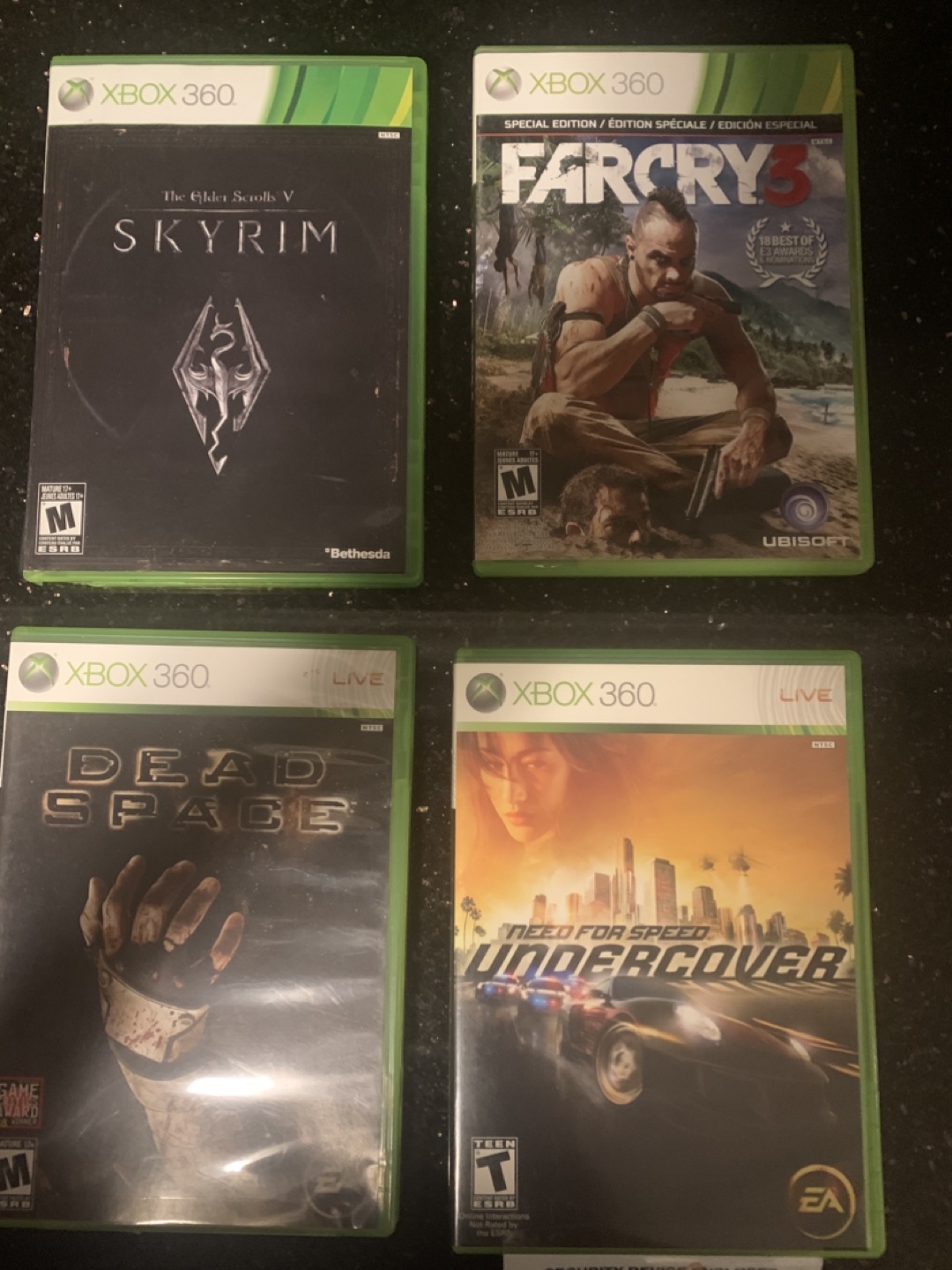 Xbox 360 Games: Skyrim, Far Cry 3, Dead Space, NFS Undercover