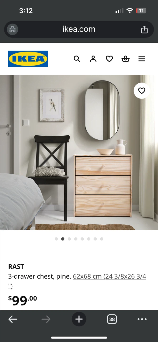 IKEA Rast 3-Drawer Chest - photo 2