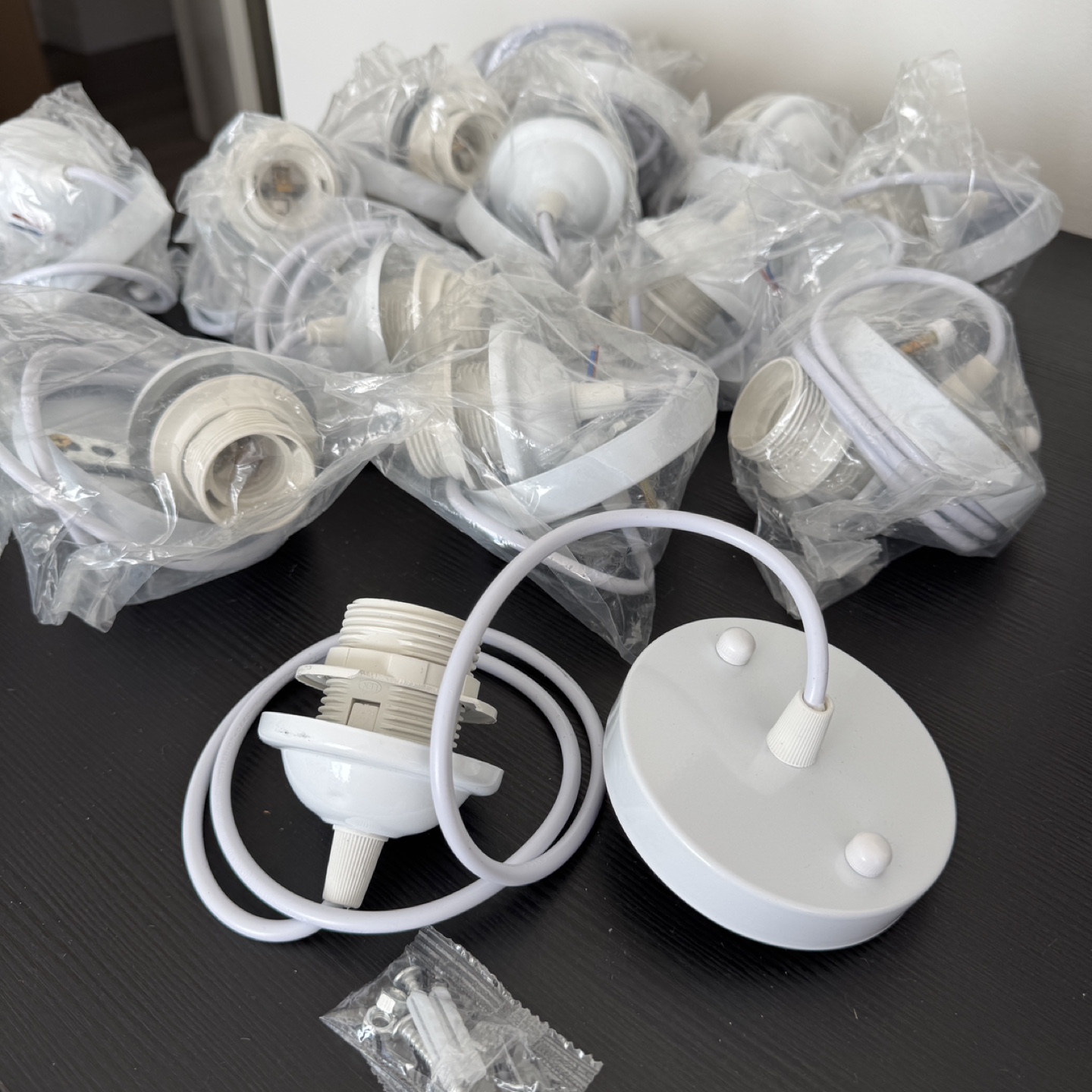 White Pendant Light Fixture - photo 3