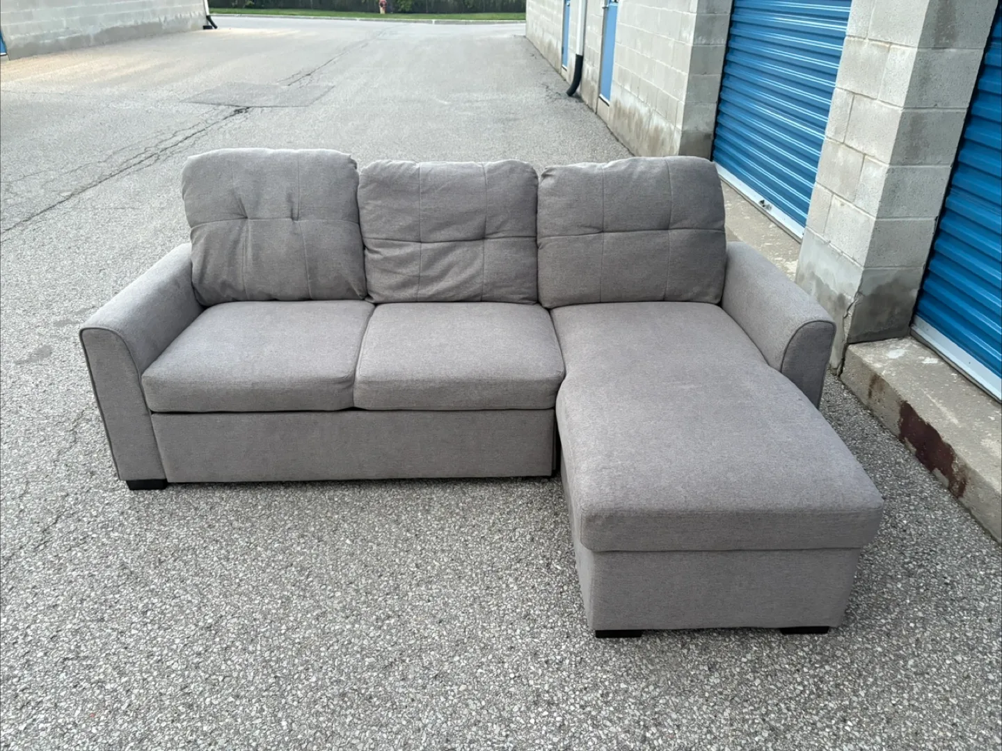 FREE DELIVERY✅• GREY SECTIONAL COUCH / SOFA BED w/ STORAGE