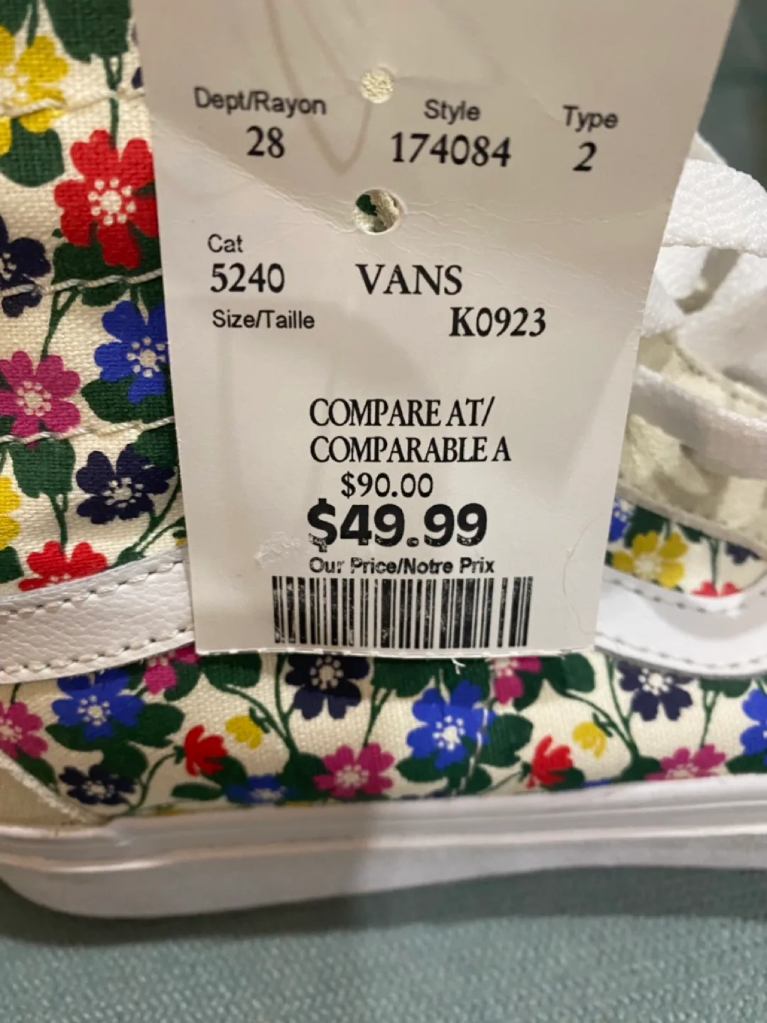 *New* Vans Sk8-Hi Floral Shoes - W 8 M 6.5 image indicator(6)