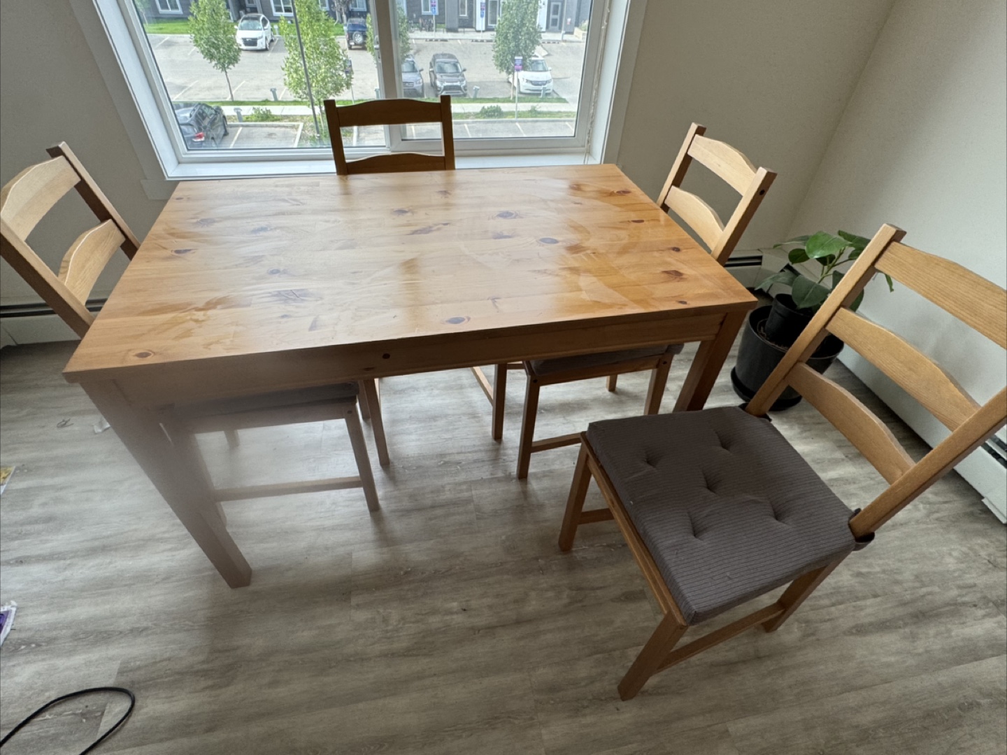 IKEA Dining Table and 4 Chairs - Solid Wood