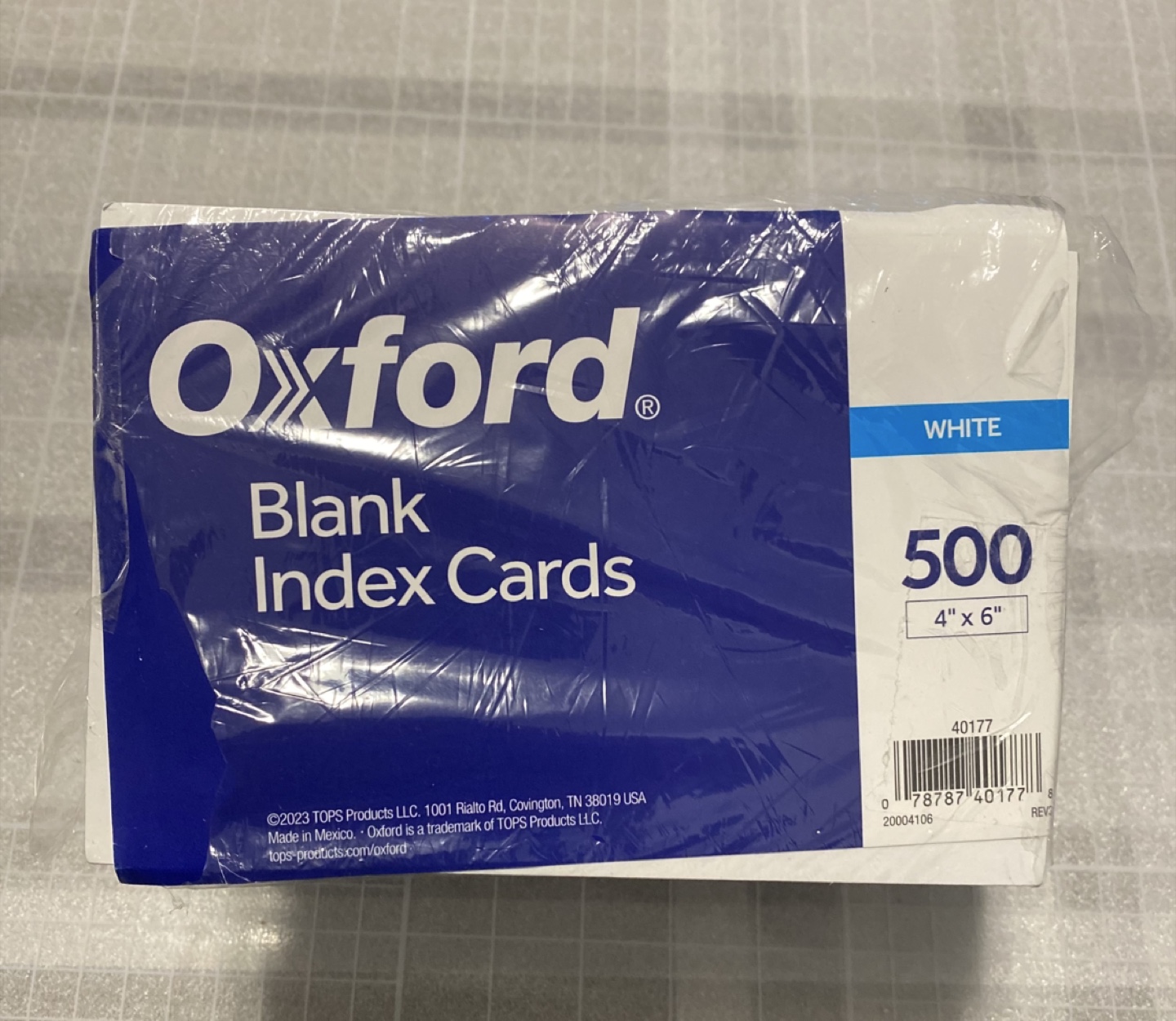 Oxford Blank Index Cards, White, 4" x 6", 500 count