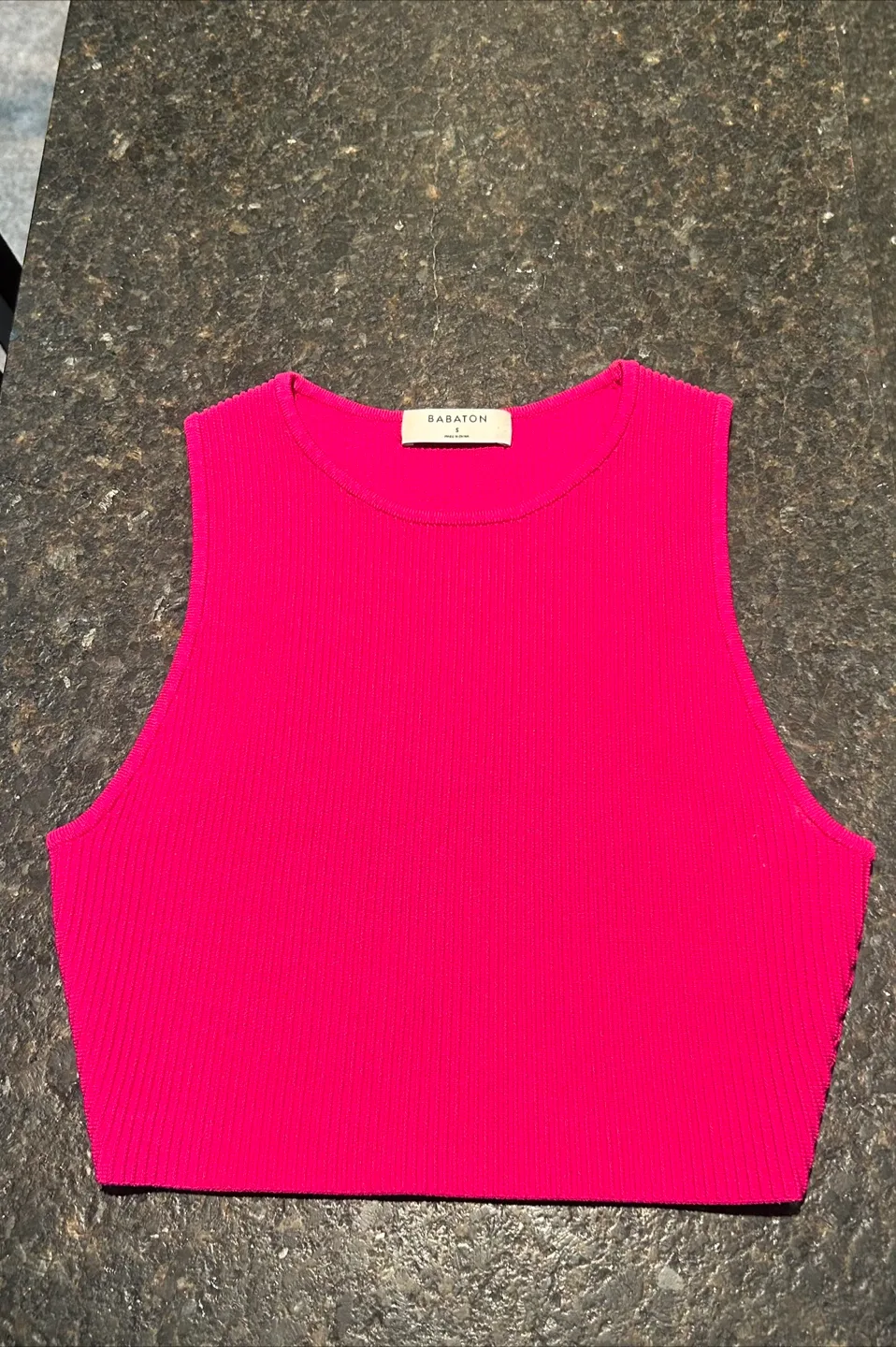 Babaton Pink Cropped Tank Top - Size S thumbnail