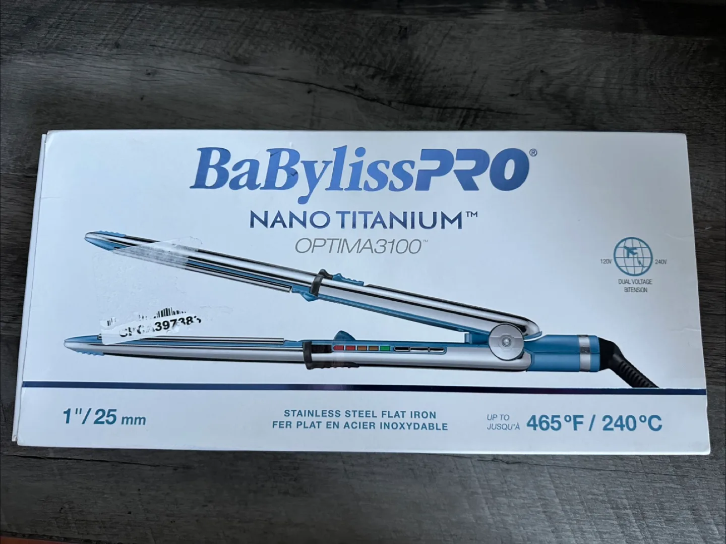 BaBylissPRO Nano Titanium Optima3100 1" Flat Iron - NEW thumbnail