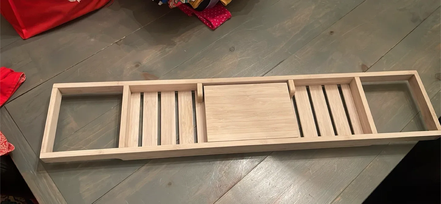 Bamboo Bathtub Caddy Tray thumbnail