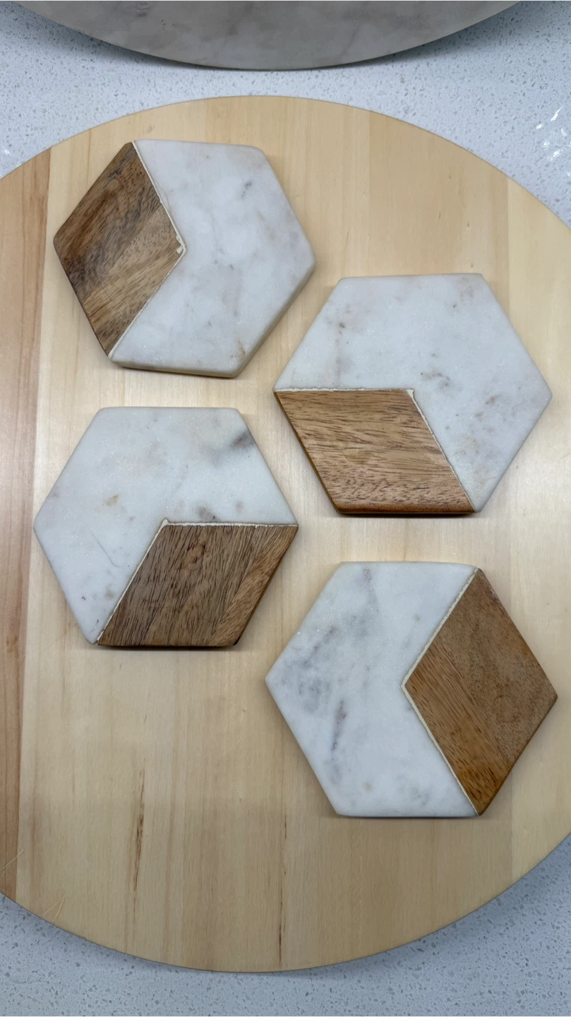 Wood Marble Serving Set - photo 3