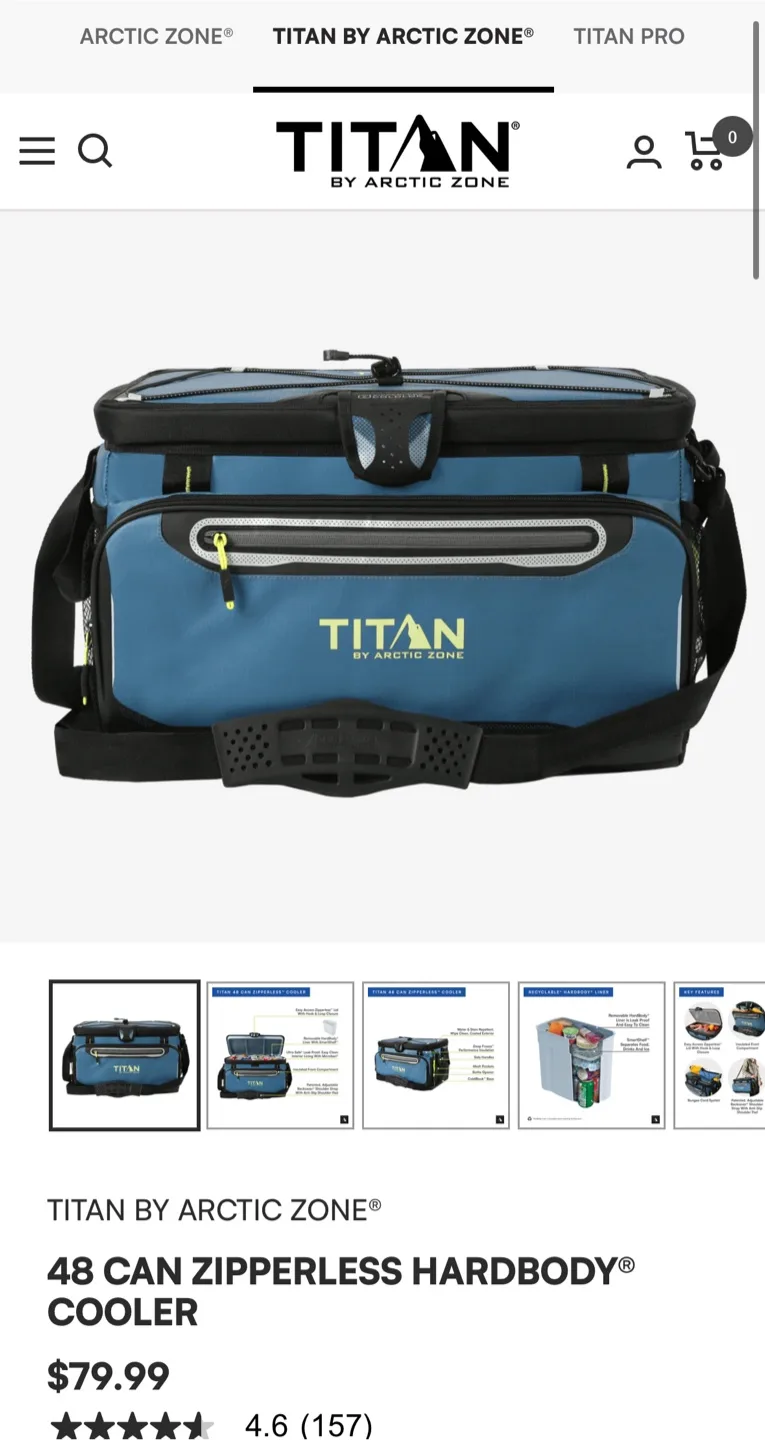 Titan Deep Freeze 48 Can Zipperless Cooler thumbnail