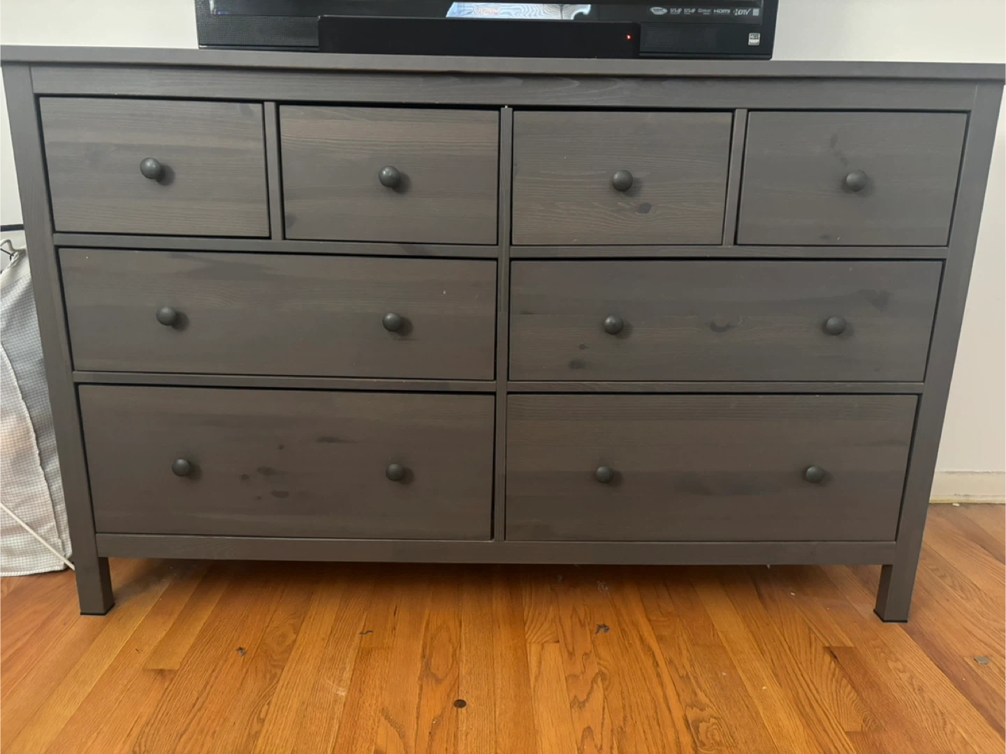 IKEA Hemnes Gray-Black 8-Drawer Dresser