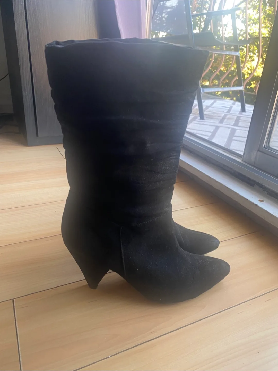 Black Suede Boots, Size 8.5 image indicator(2)