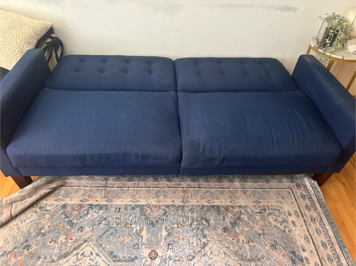 Blue Futon Sofa Bed - photo 3