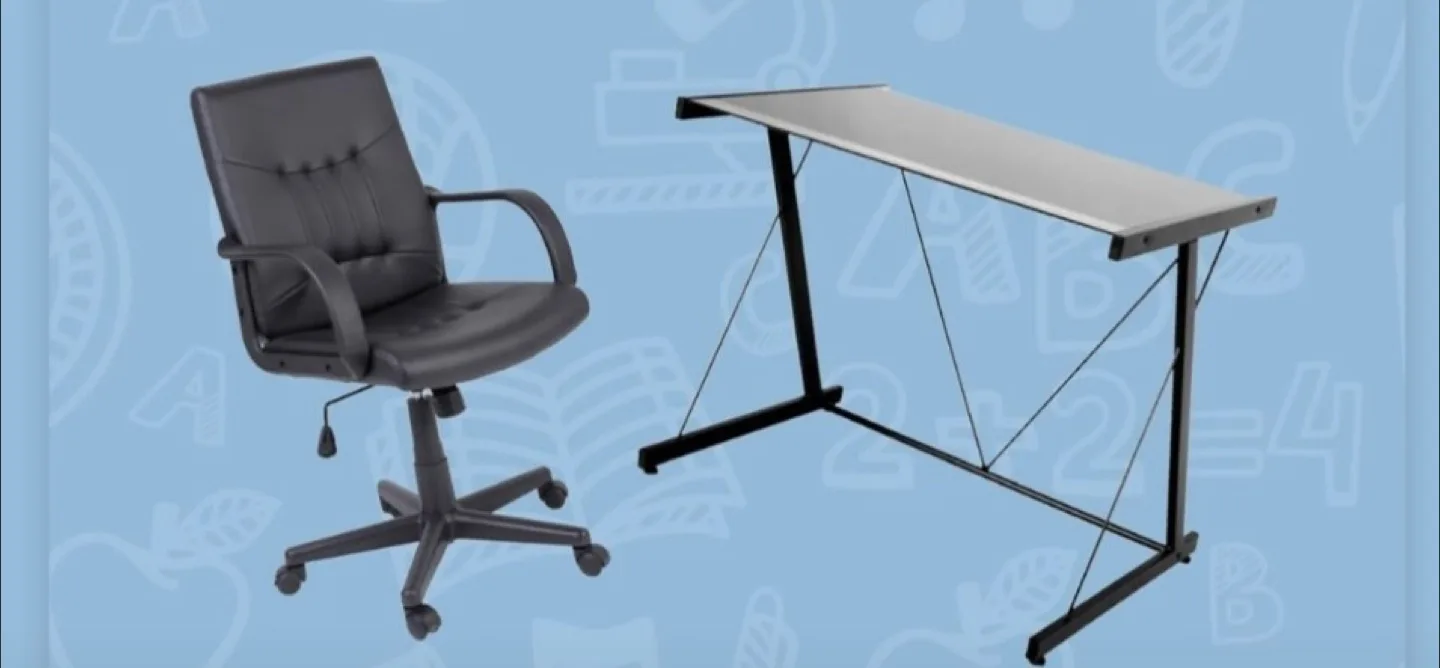 Desk and chair