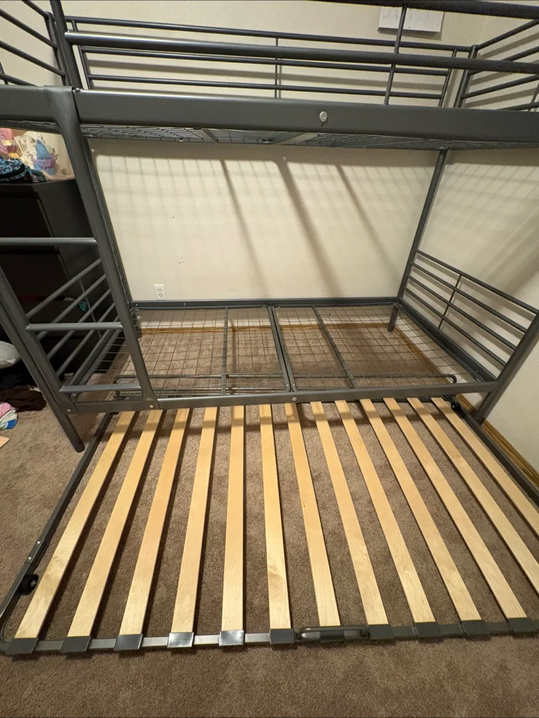 IKEA Metal Bunk Bed Frame with Trundle