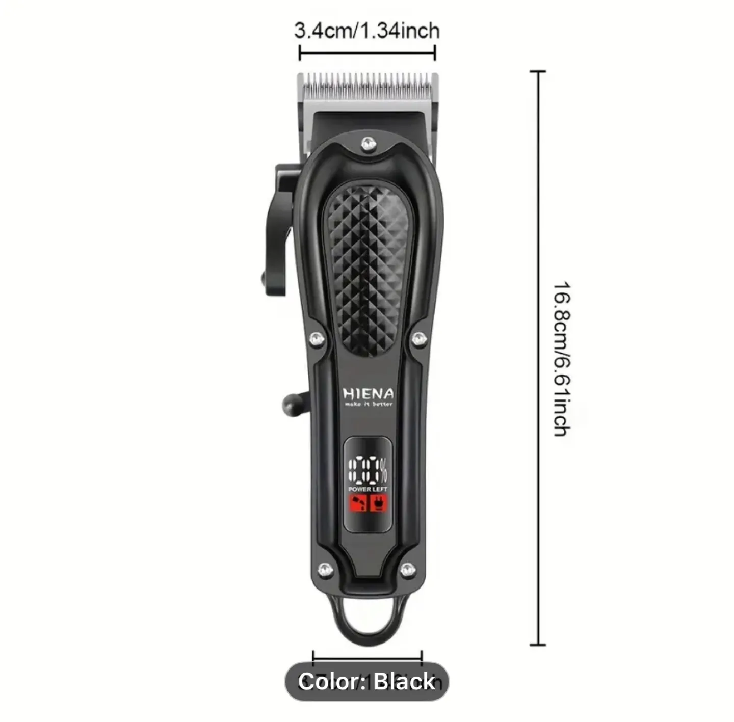 HIENA Electric Hair Clipper with LED Battery Display image indicator(2)