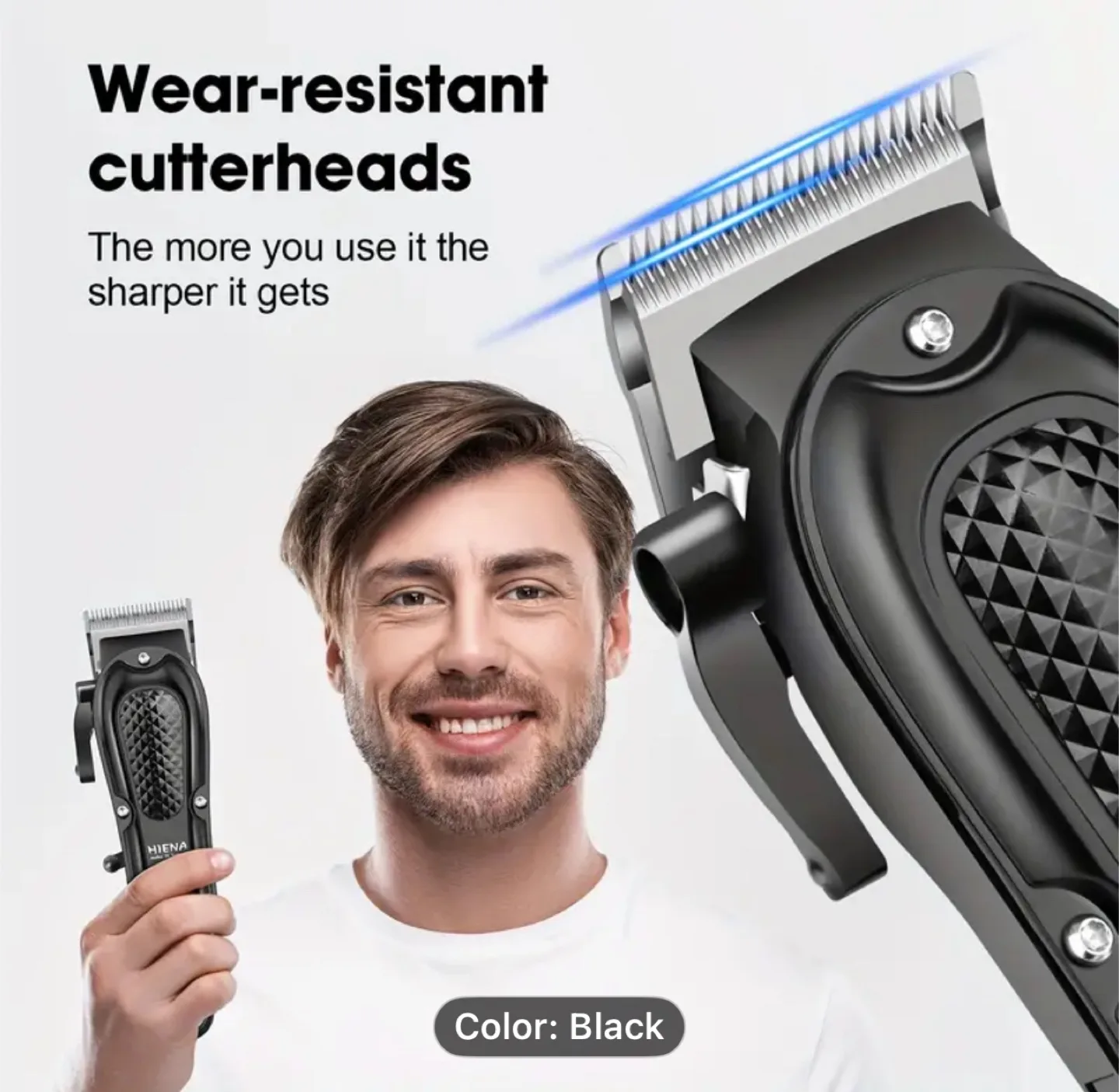 HIENA Electric Hair Clipper with LED Battery Display image indicator(7)