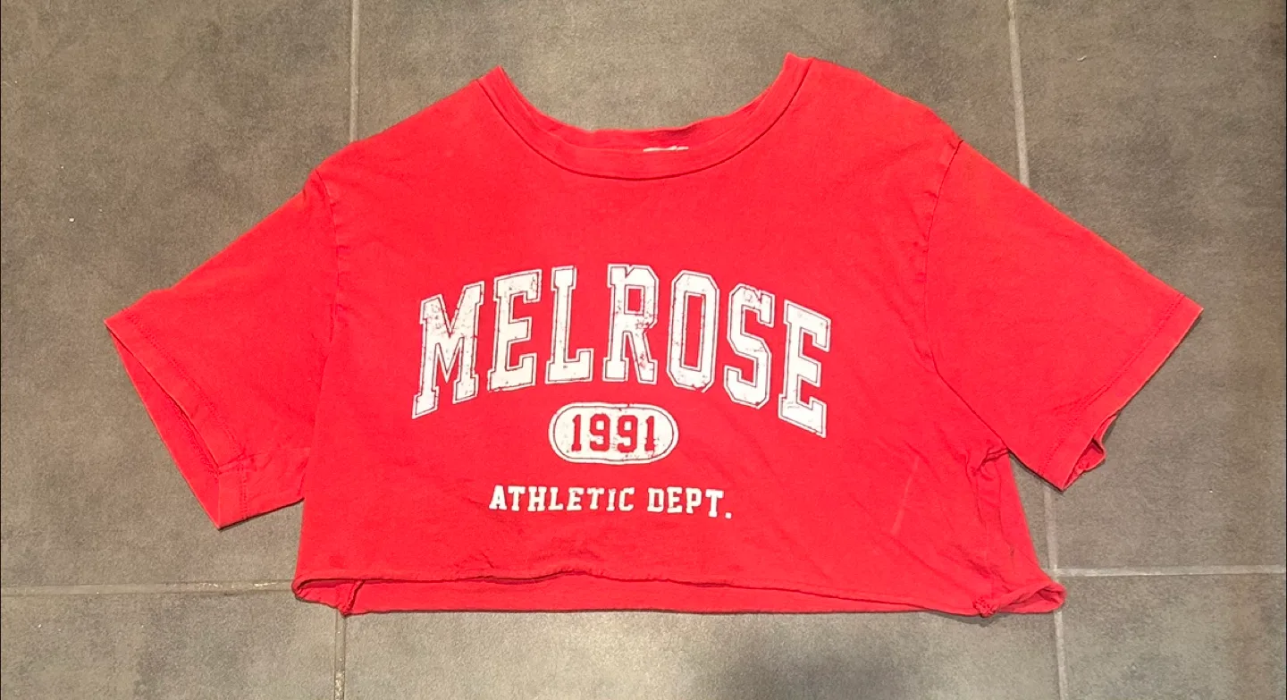 Garage Red Melrose Crop Top - XS thumbnail
