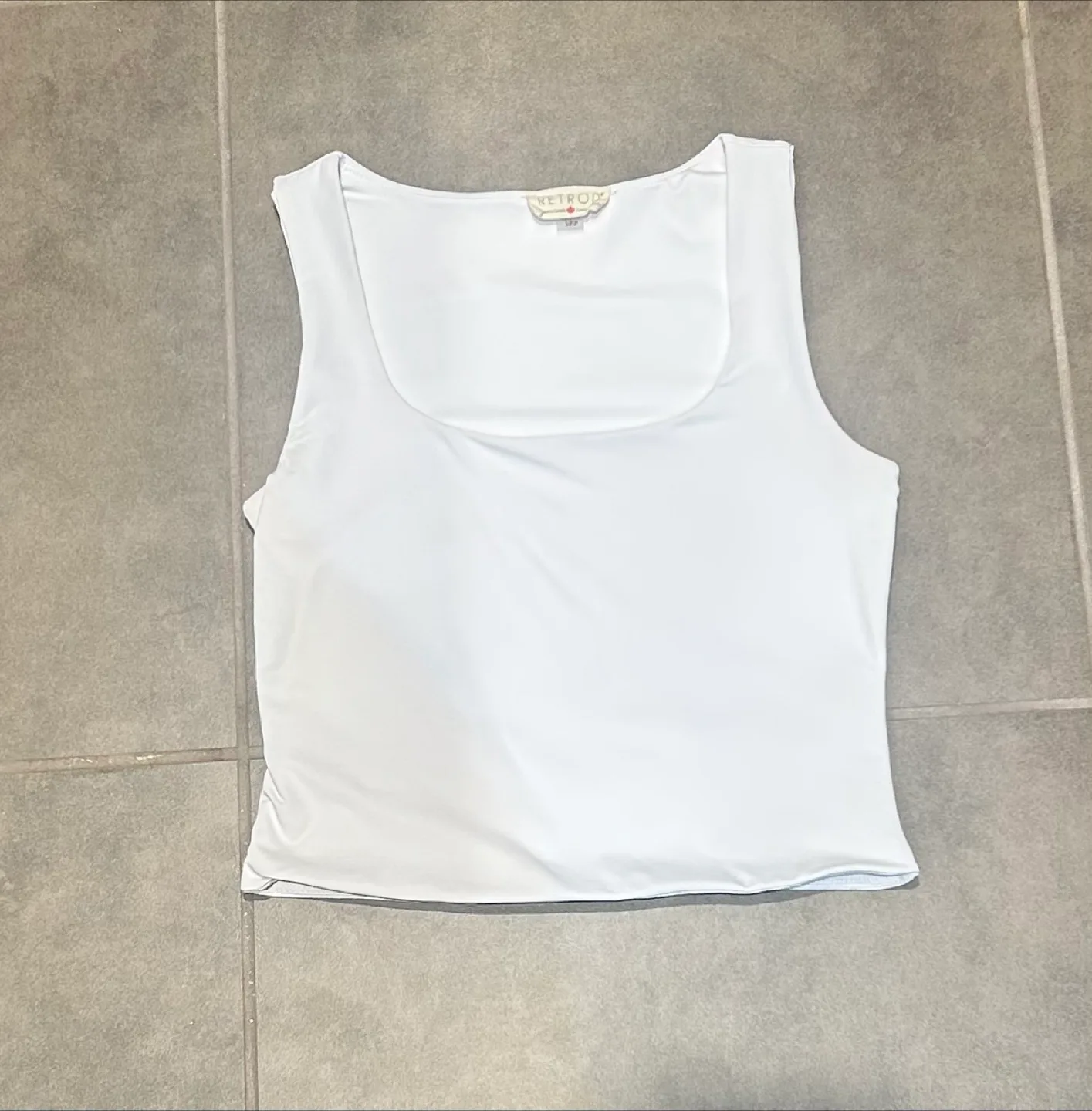 Retrop White Tank Top - Size S thumbnail