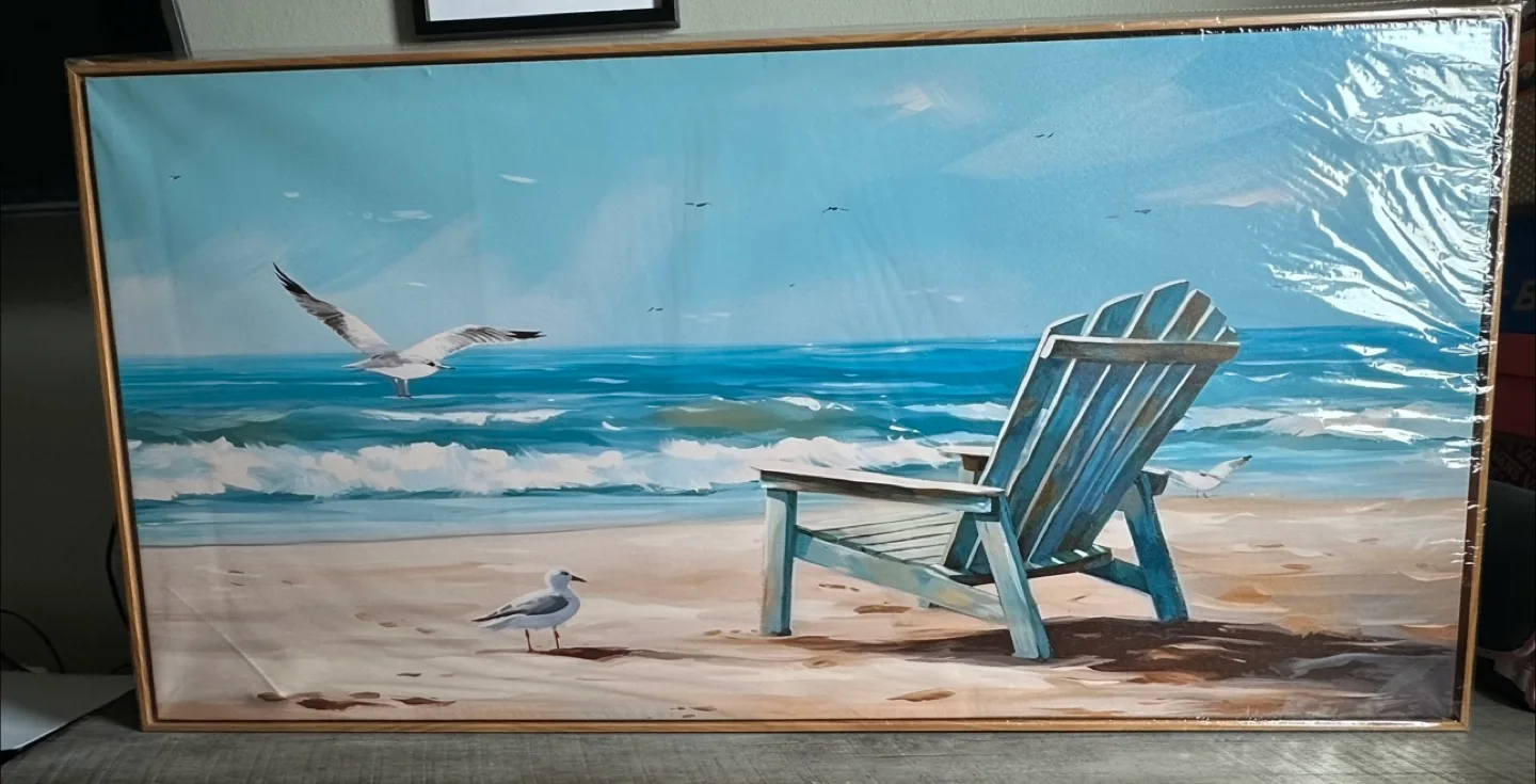 Blue Lounge Chair Art Framed -New thumbnail