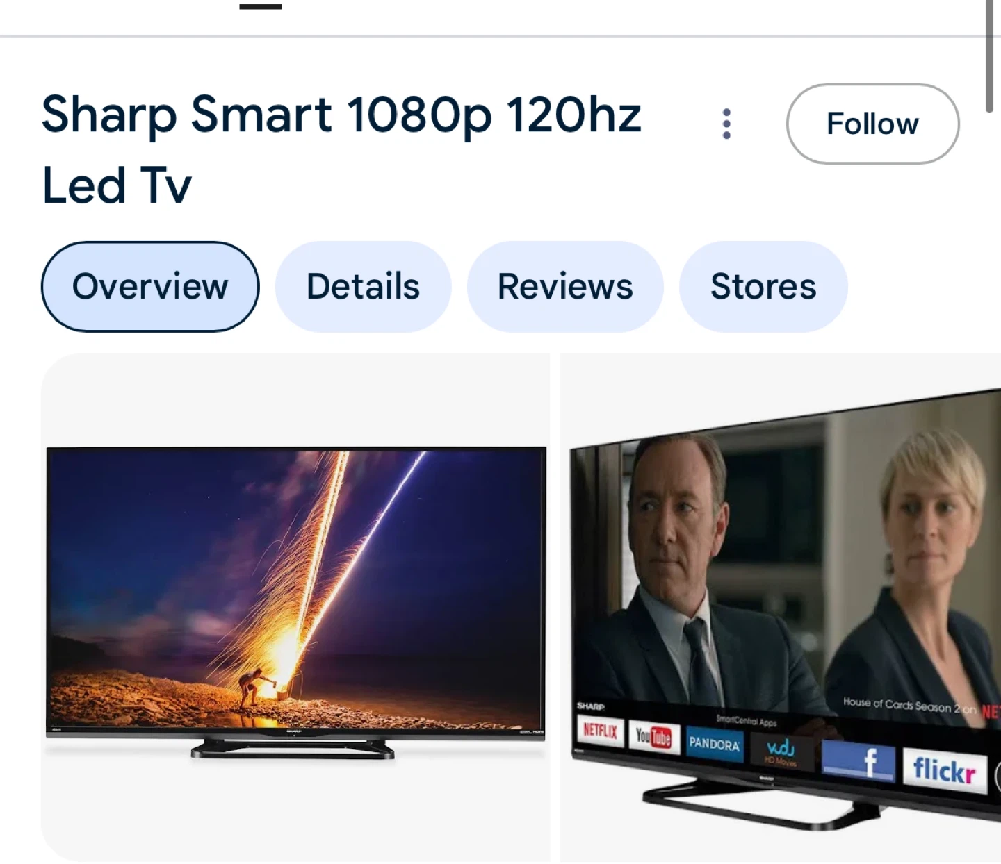 Sharp 55-inch Smart 1080p 120hz LED TV - photo 2