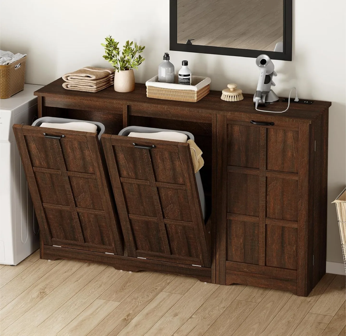 Dark Brown Wood Kitchen Cabinet image indicator(3)