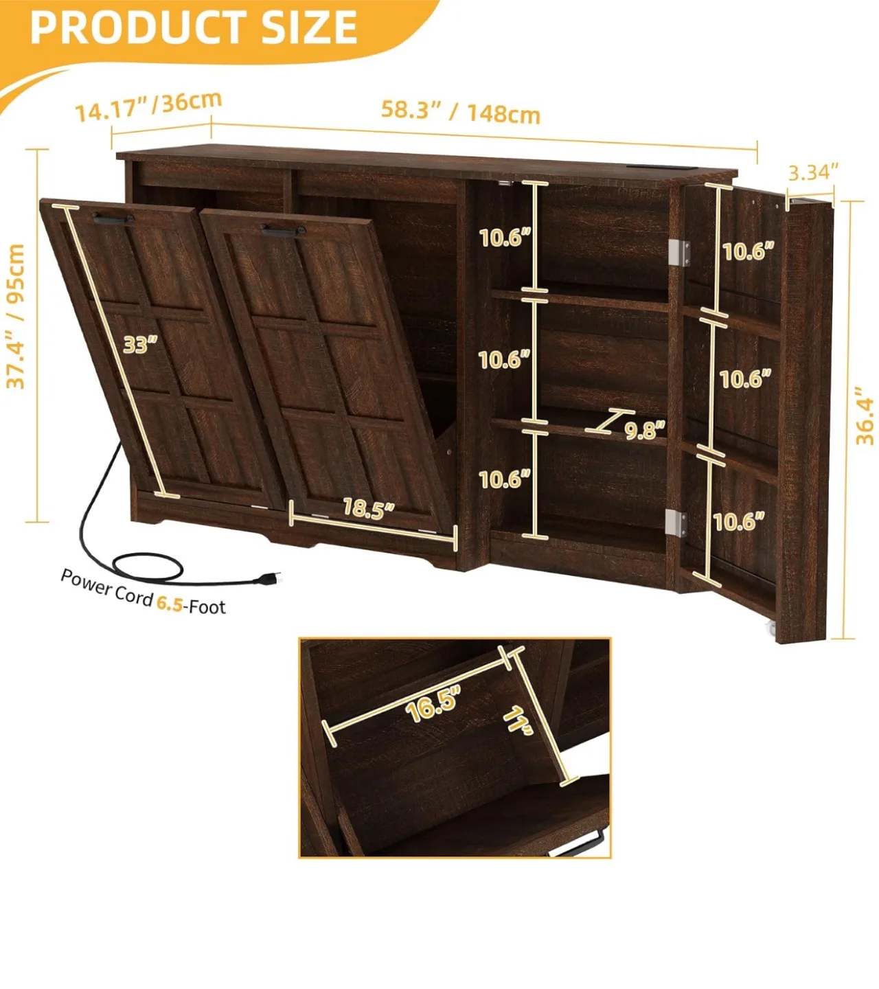 Dark Brown Wood Kitchen Cabinet image indicator(7)