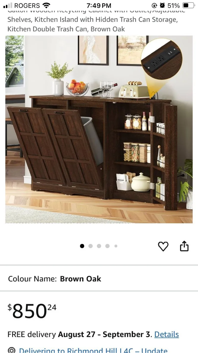 Dark Brown Wood Kitchen Cabinet image indicator(10)