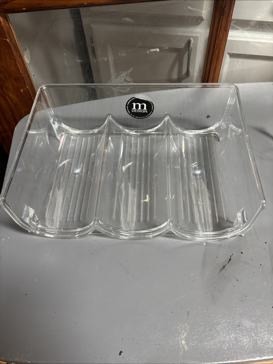 mDesign Clear Plastic Wine Rack