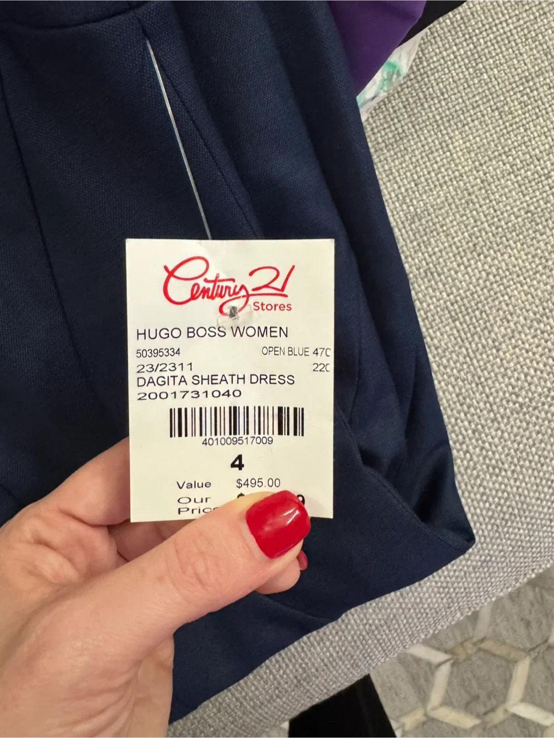 New With Tags! Hugo Boss AG Navy Dagita Dress | Size 4 image indicator(7)
